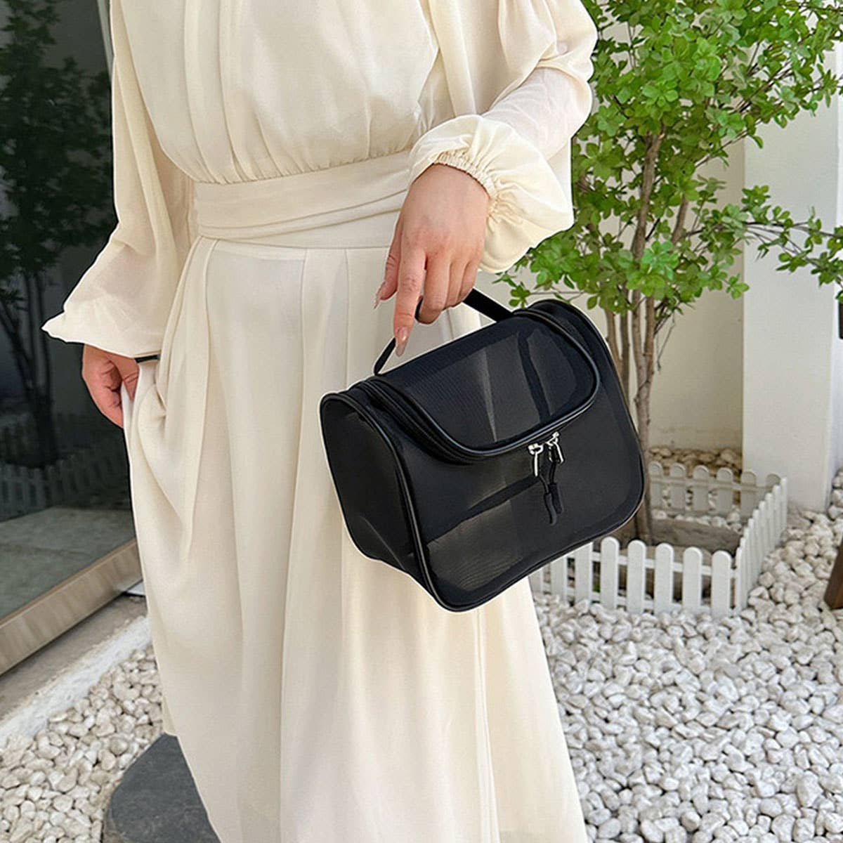 NEW FASHION MESH LARGE CAPACITY COSMETIC BAG_CWAB4459