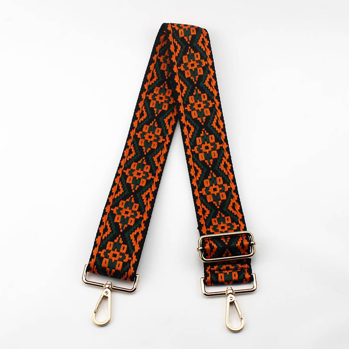 GEOMETRIC EMBROIDERY ADJUSTABLE BAG STRAP_CWMM0366