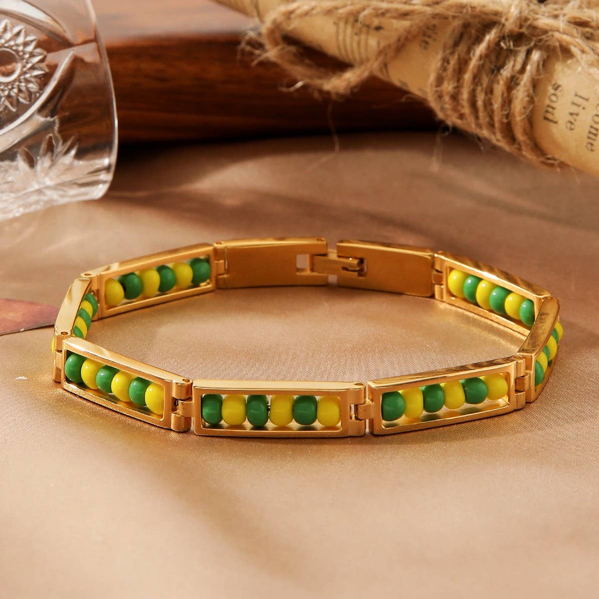 18K STAINLESS STEEL BEAD BRACELET_CWMM3736