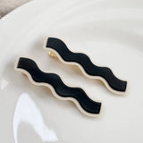Seamless Bangs Clip Black And White Hairpin