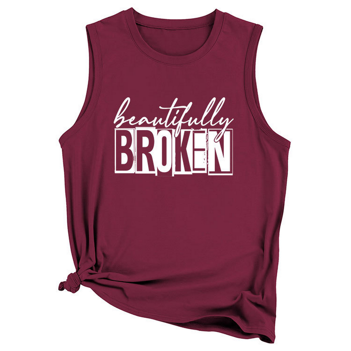 Wome Casual Plus Size Tank Top, Loose Fit_Cwttsl0422