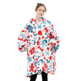 OVERSIZED HOODIE BLANKET WITH CARTOON PRINT_CWMM8984