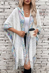 Cwocas0048_Ethnic Knitted Hooded Tassel Cape Shawl