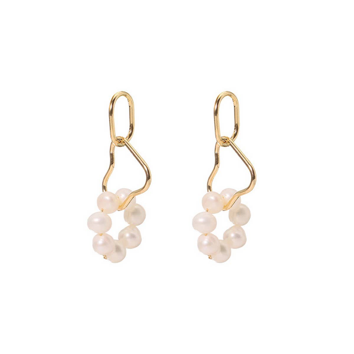 NEW VINTAGE NATURAL PEARL EARRINGS FOR WOMEN_CWAJE3814
