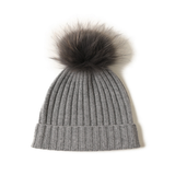 COZY WOOL CONE HAT WITH FUR BALL WOMEN S STYLE_CWAH3998