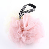 LARGE BATH FLOWER FOAMING NET TWO COLOR BATH POUF_CWMM3334