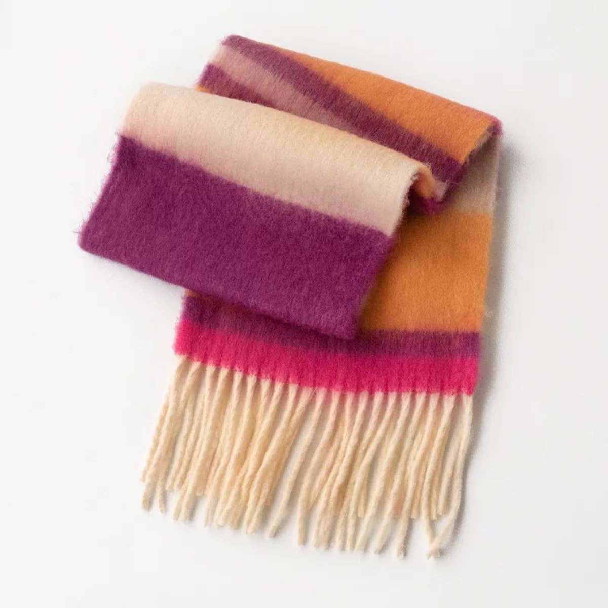 Cwasc1575_Winter Premium Thermal Striped Scarf Bib
