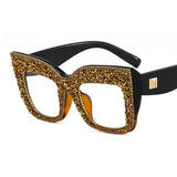 CATS EYE RIVET GLASSES FRAME WITH RHINESTONES_CWASG0756