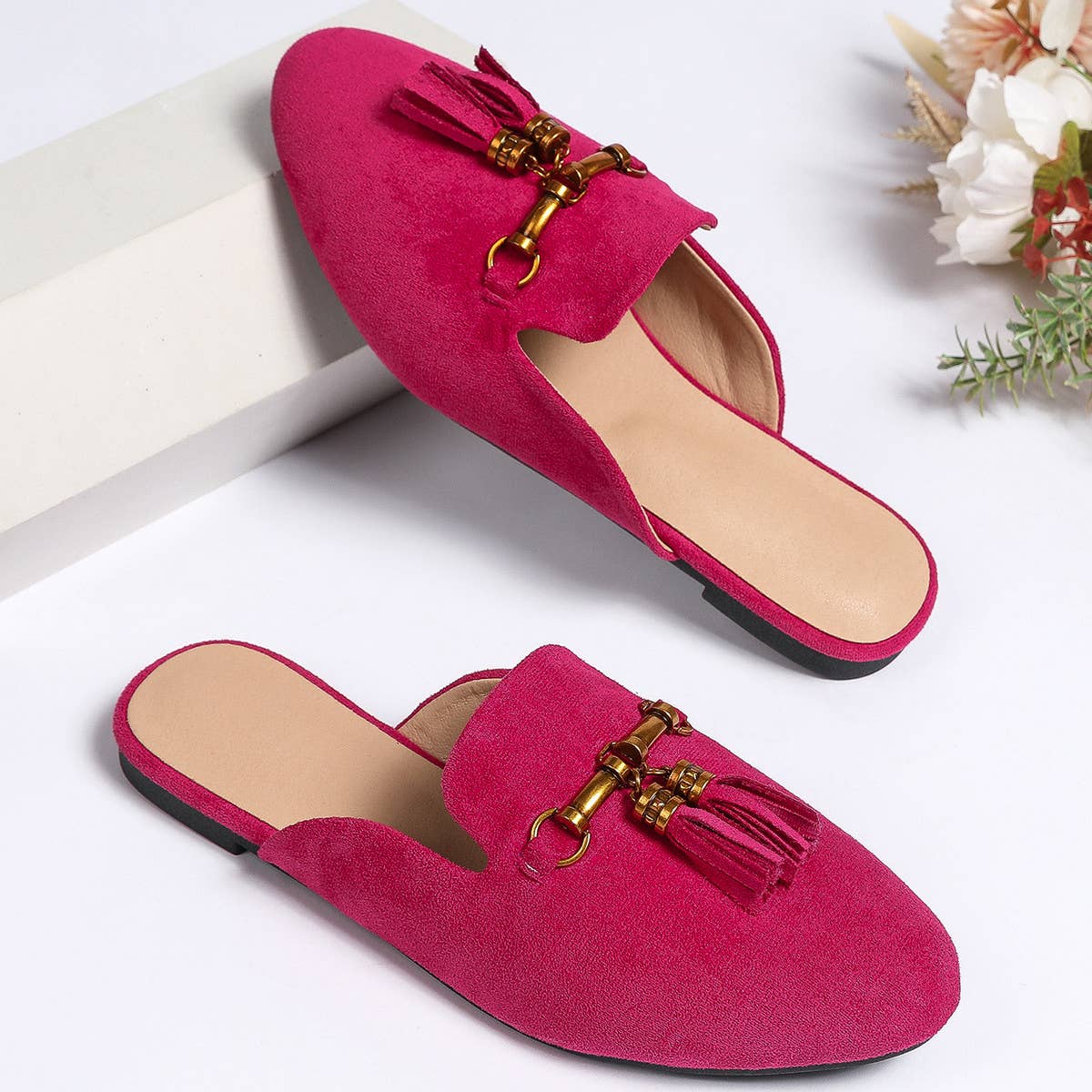 FASHION LARGE SIZE TASSEL ROUND HEAD MULES_CWSHF0036