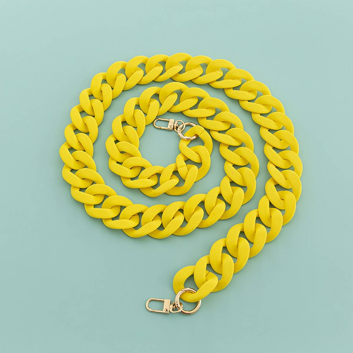 LARGE RESIN ACRYLIC BAG CHAIN WIDE STRAP_CWMM5065