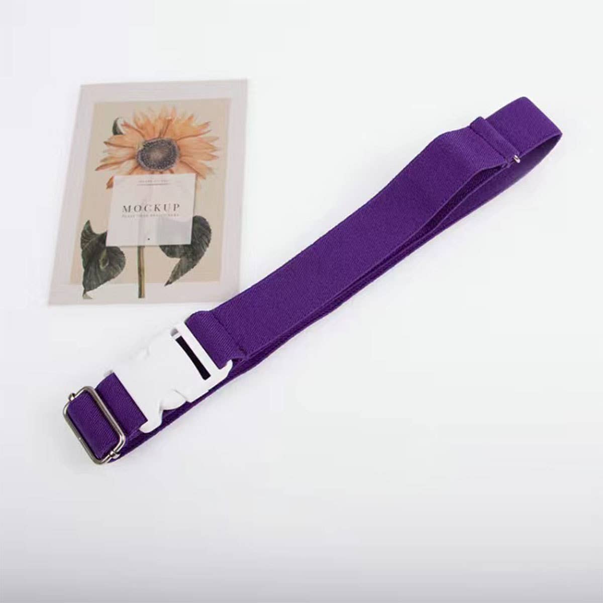 BUCKLE ADJUSTABLE SOLID COLOR BRAIDED BELT_CWABE0682