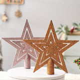 19CM GLITTER HOLLOW CHRISTMAS TREE TOPPER_CWMM9900