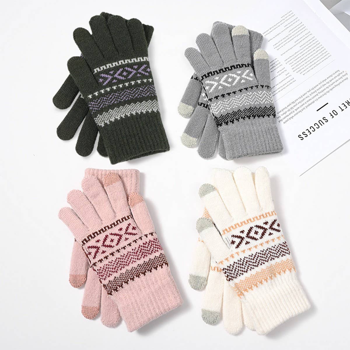 Winter Double-Layer Thickened Knitted Gloves_Cwag0390