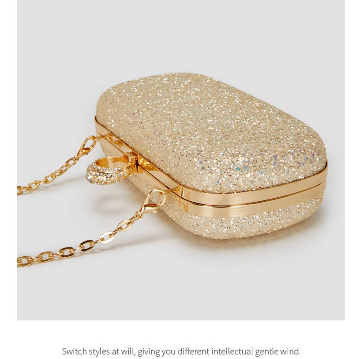 FASHIONABLE LADY EVENING BAG SHINY CLUTCH BAG_CWAB3243