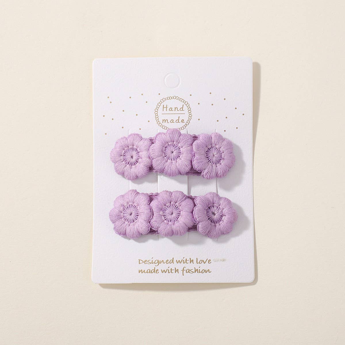 FIVE PETAL FLOWER HAIR CLIPS FOR KIDS HANDMADE_CWAHA6724