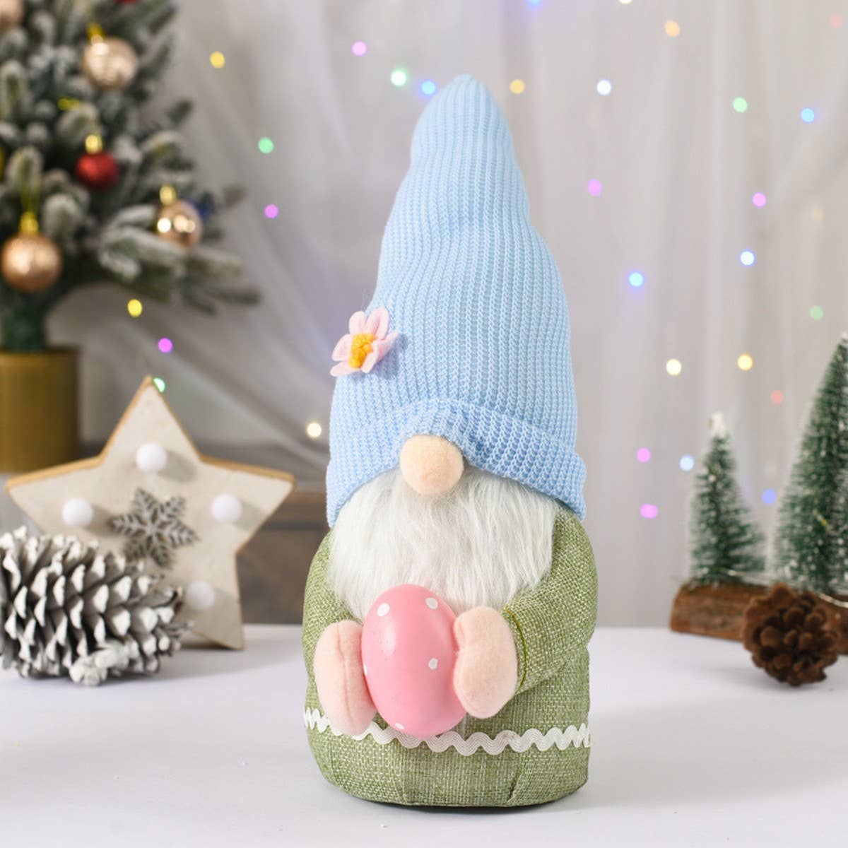 EASTER BUNNY DWARF FACELESS OLD MAN DOLL ORNAMENTS_CWMM2845