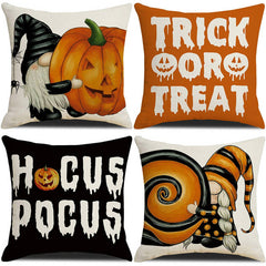 HALLOWEEN PUMPKIN CAR LINEN PILLOWCASE_CWMM1353