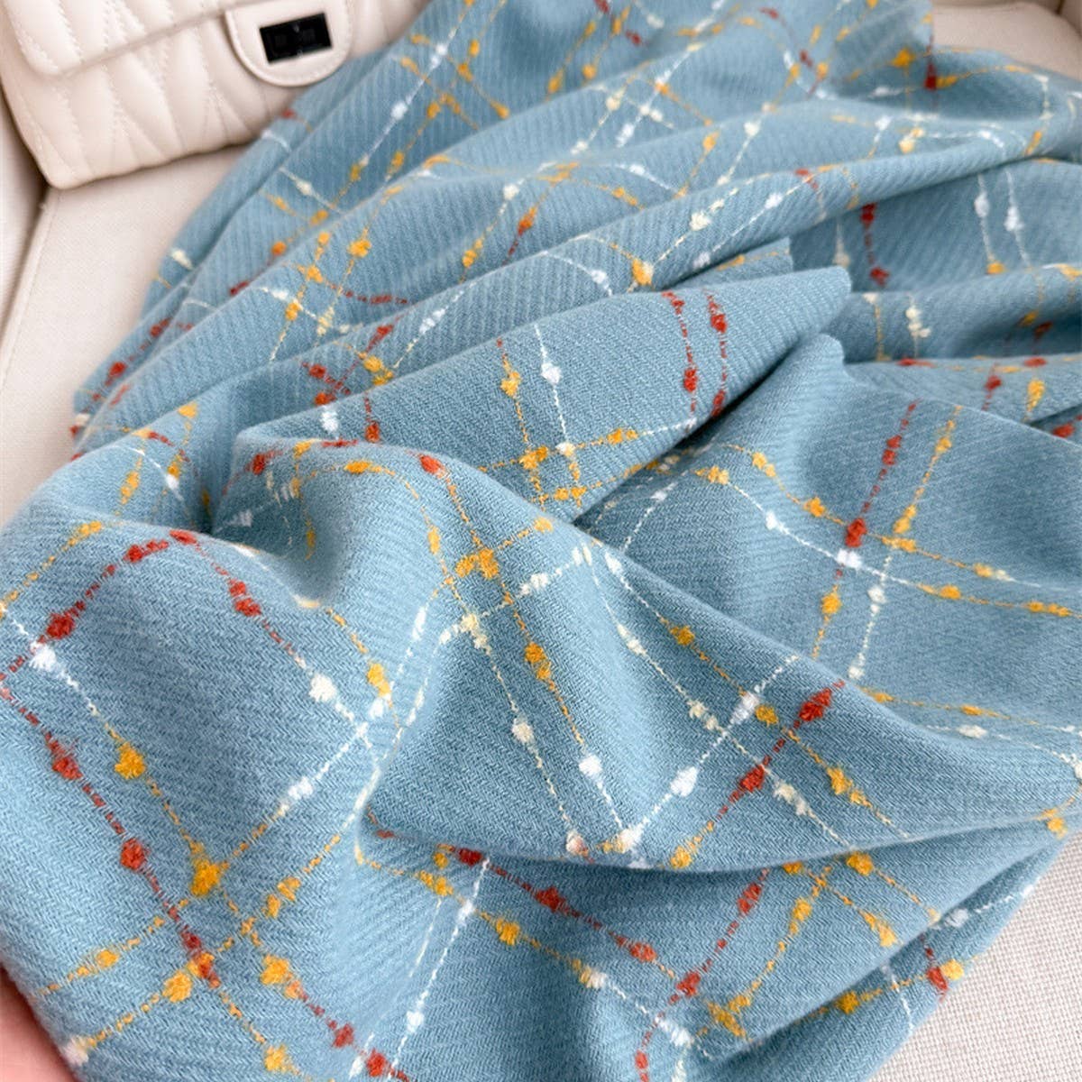 LIGHTWEIGHT KOREAN STYLE FRINGE WINTER SCARF WRAP_CWASC2780