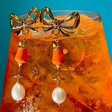 FASHIONABLE VEGETABLE WINE GLASS PEARL EARRINGS_CWAJE5053