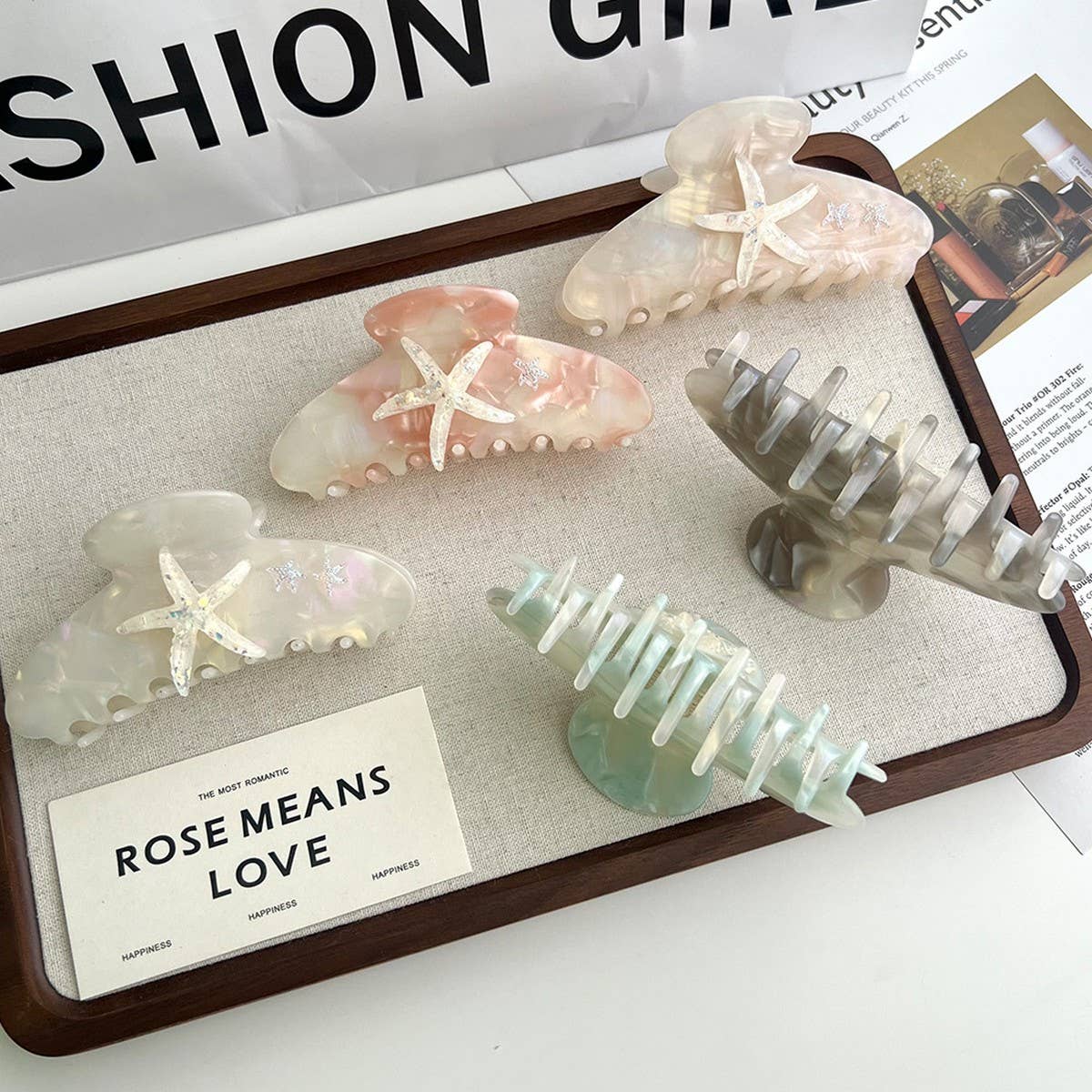 DREAMY STARFISH CLAW CLIP OCEAN GRADIENT DESIGN_CWAHA5893