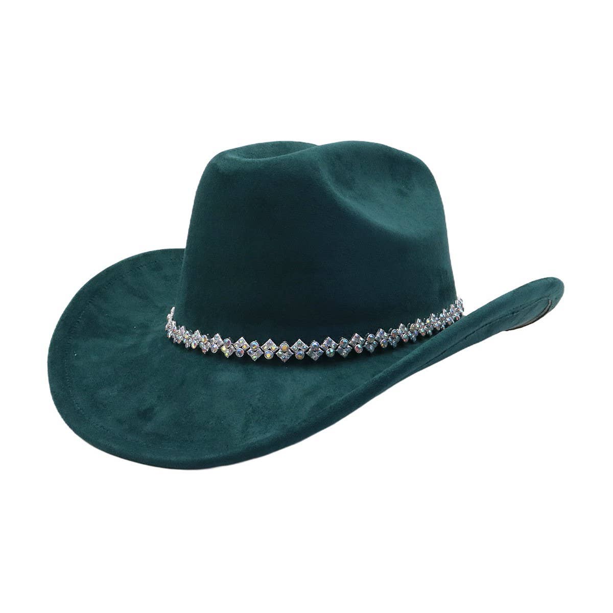 Unisex Suede Western Cowboy Jazz Fedora Hat_Cwah04422