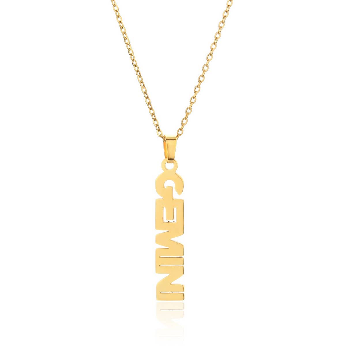 CLAVICLE CHAIN TWELVE ZODIAC TITANIUM NECKLACE_CWMM2717