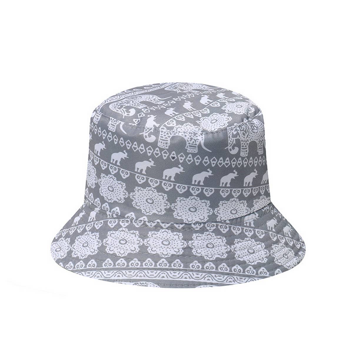 PLAY SUN PROTECTION PRINTED ELEPHANT BUCKET HAT_CWAH1562