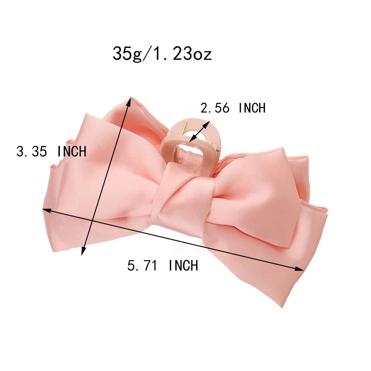 Cwaha07430_Large Bow Fabric Hair Claw Clip For Women