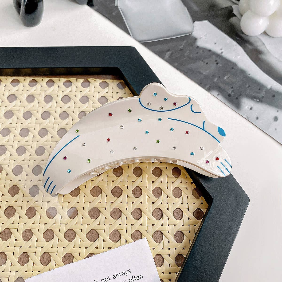 LARGE DOG SPOT HAIR CLAW CLIP CUTE STYLISH_CWAHA0387