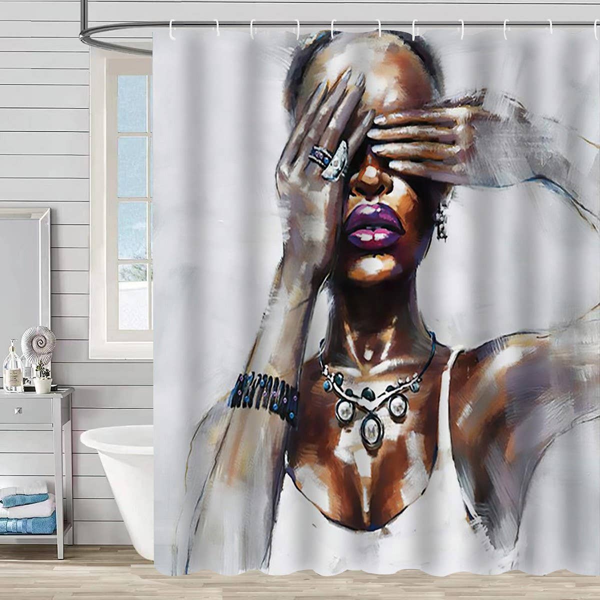 DIGITAL PRINTING BATHROOM SHOWER CURTAIN_CWMM1788