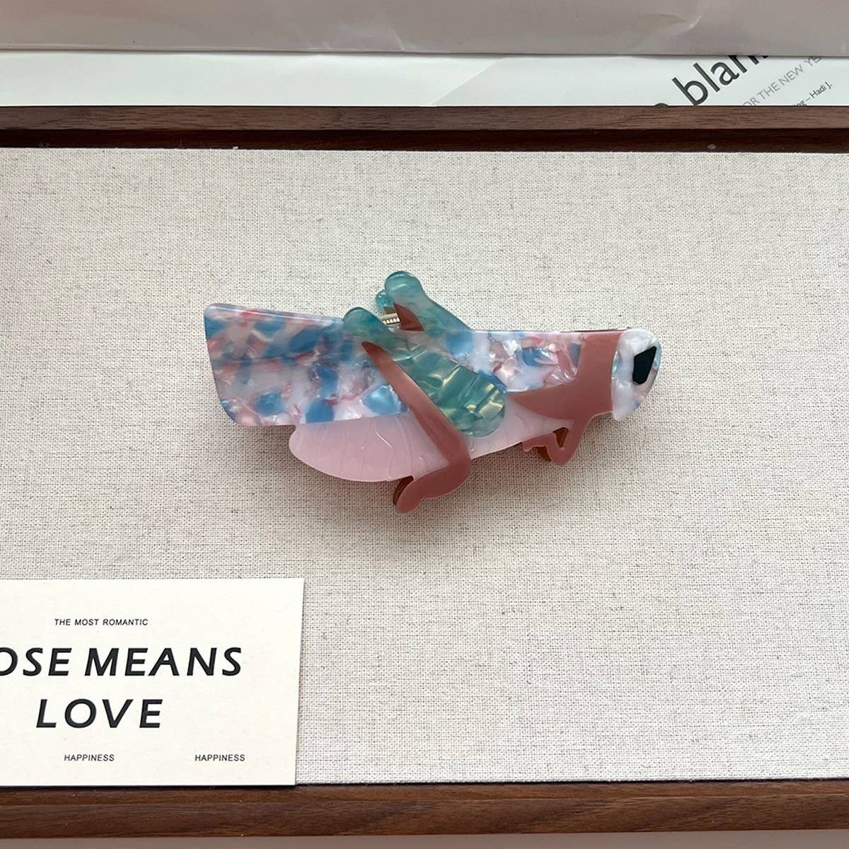 NEW CREATIVE OWL GRASSHOPPER ACETATE HAIR CLIP_CWAHA5718