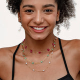 COLORFUL BEADED NECKLACE DOPAMINE CLAVICLE CHAIN_CWMM3677