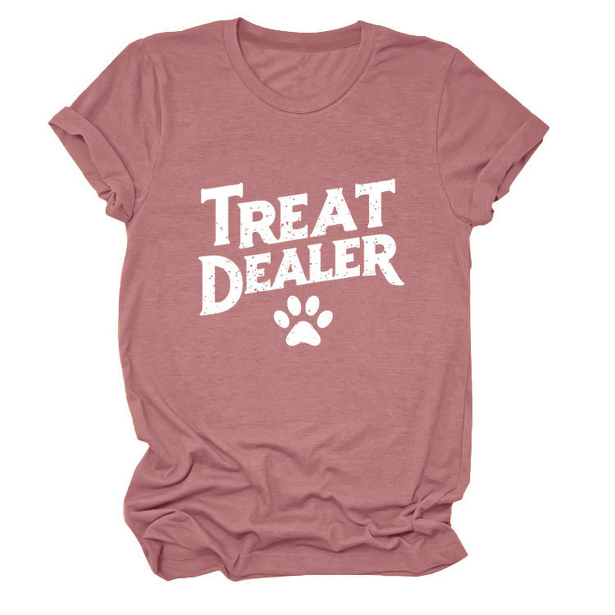 STYLISH CREW NECK SHORT SLEEVE TEE FOR WOMEN_CWDSD8365