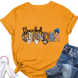 CASUAL CREW NECK TEE BASEBALL GRANDMA SHIRT_CWTTSL0496