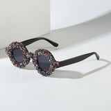 FASHIONABLE ROUND DIAMOND STUDDED SMALL SUNGLASSES_CWASG0856