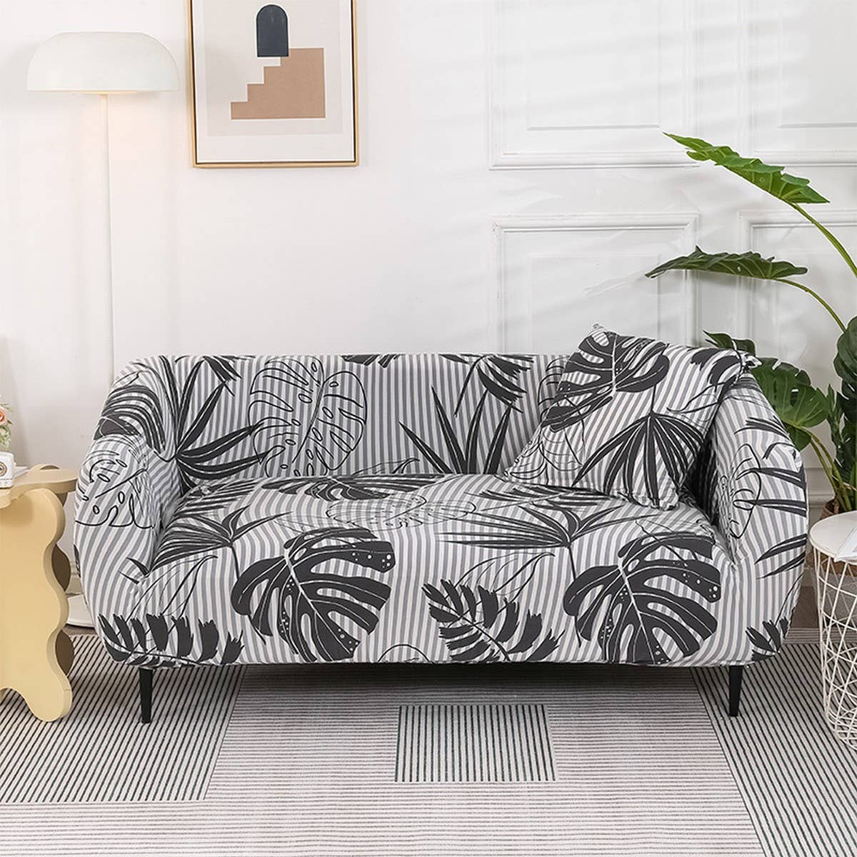 PRINTED MILK SILK SOFA COVER STRETCH FULL FIT_CWMM8325