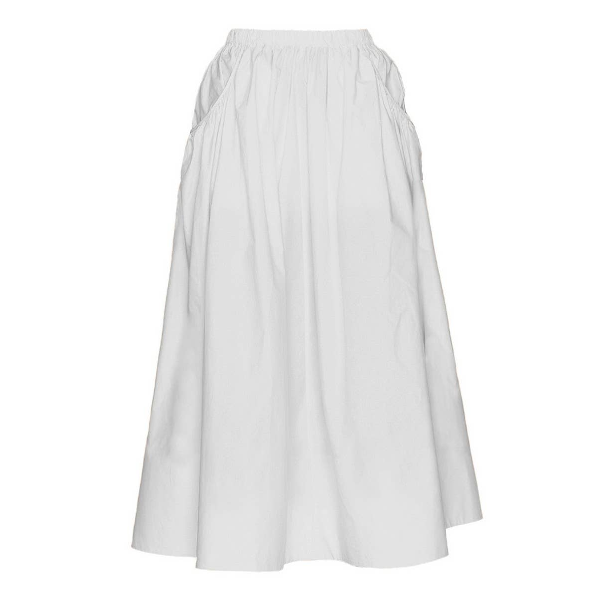 COTTON AND LINEN HIGH WAIST LOOSE SKIRT_CWBSS0398