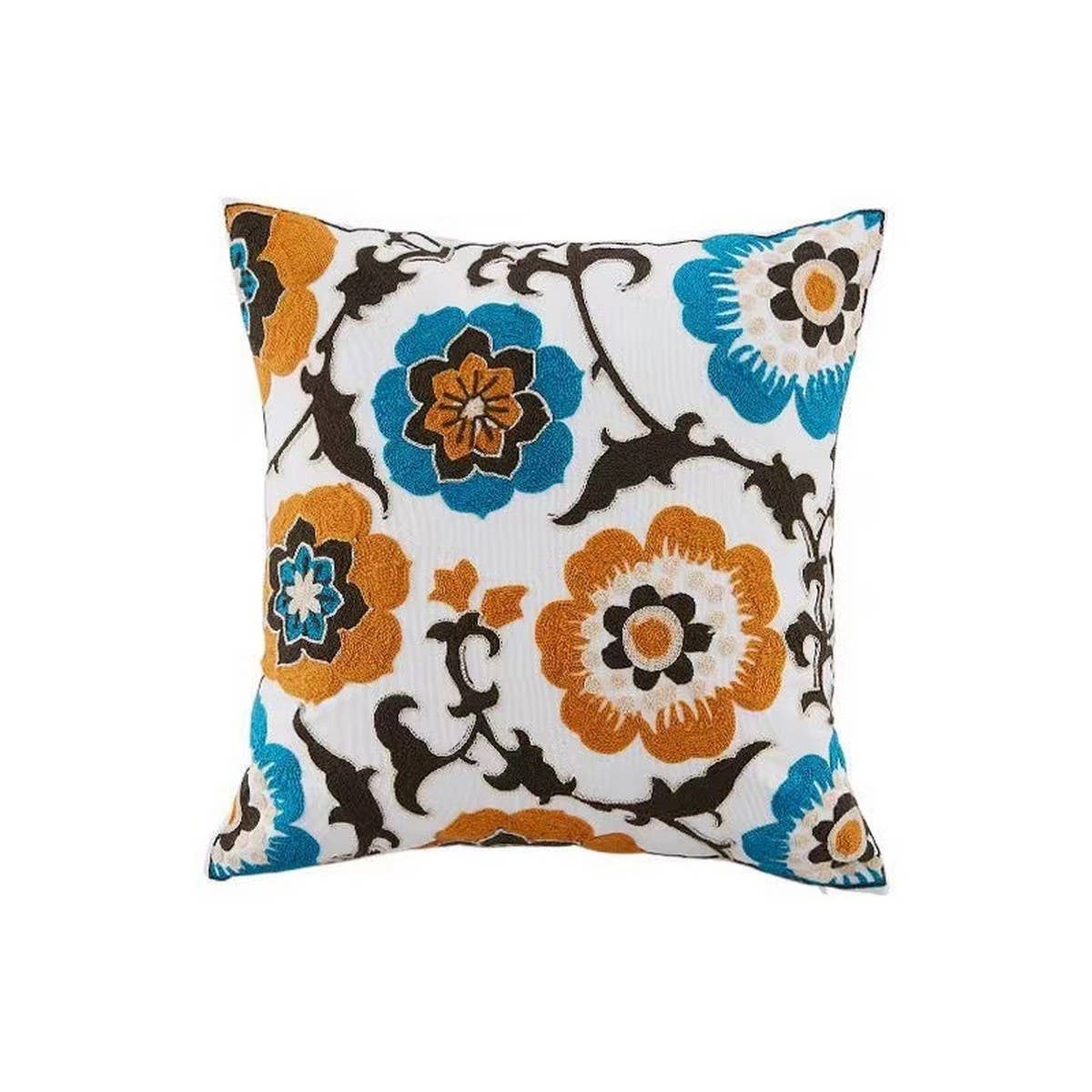EMBROIDERED DAISY TOWEL STITCH CUSHION COVER_CWMM7714