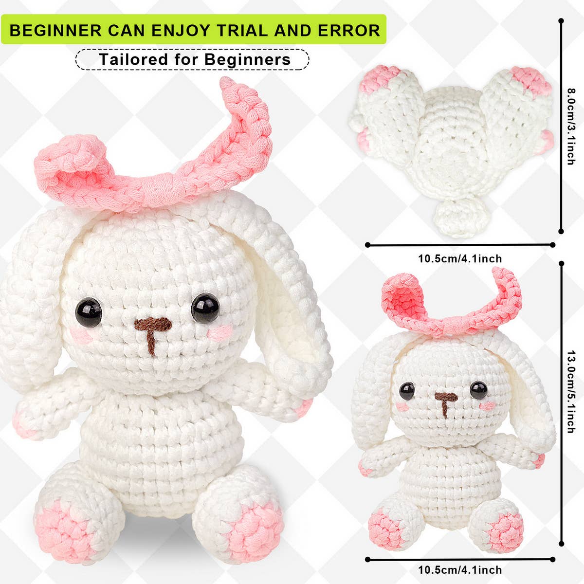 RABBIT CROCHET YARN DIY KNITTING MATERIAL KIT_CWMM1866
