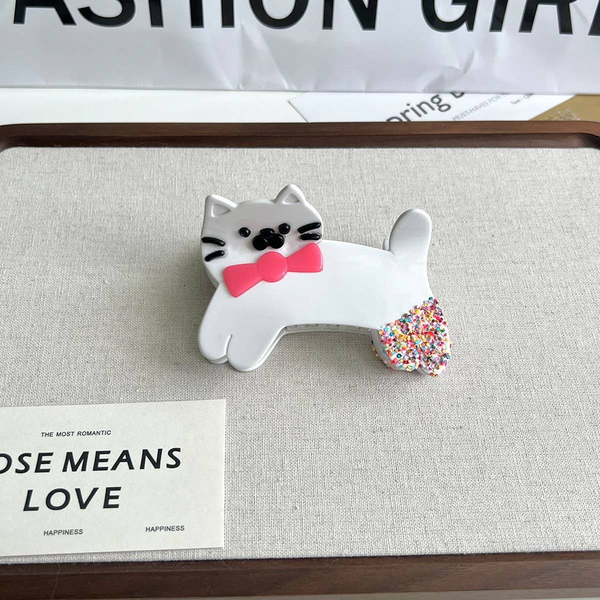 CUTE CAT BOW HAIR CLIP CREATIVE CARTOON ACCESSORY_CWAHA5894