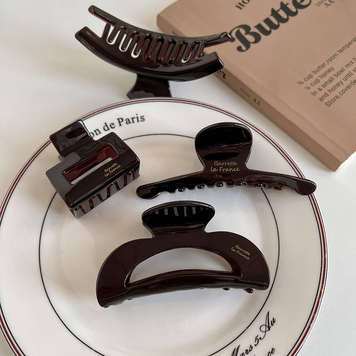 MAILLARD BROWN CLAW CLIP VINTAGE FALL HAIRPIN_CWAHA6006