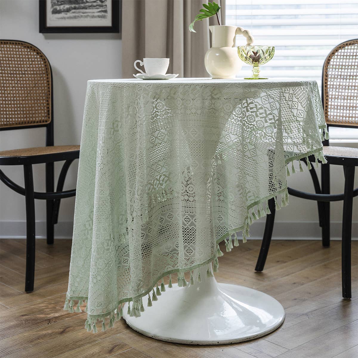 FOREST STYLE PASTORAL CROCHET COVER DINING TABLE_CWMM0965