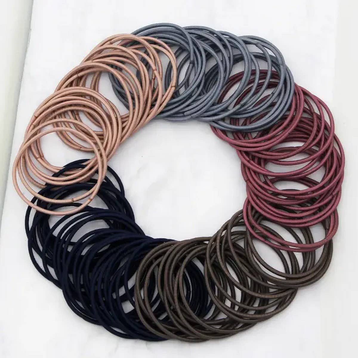 100PCS MULTI COLORED ELASTICS HAIR TIES SCRUNCHIES_CWAHA0136