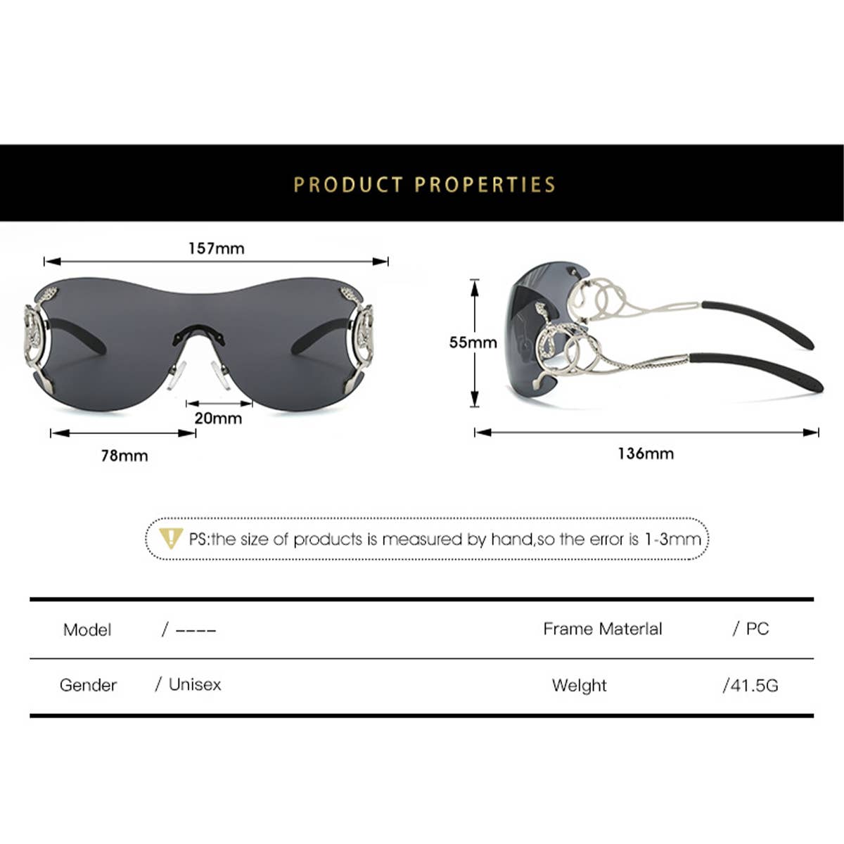 Y2K Fashion One-Piece Snake Sunglasses Unisex_Cwasg0273