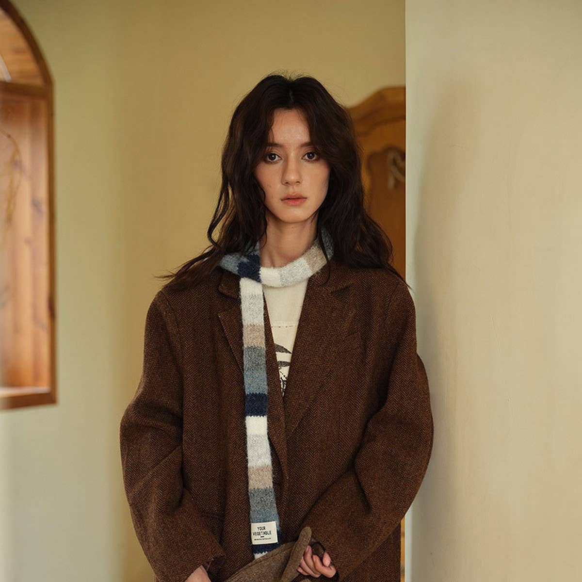 COLORBLOCK SKINNY STRIPE SCARF CHIC SUMMER WRAP_CWASC2301