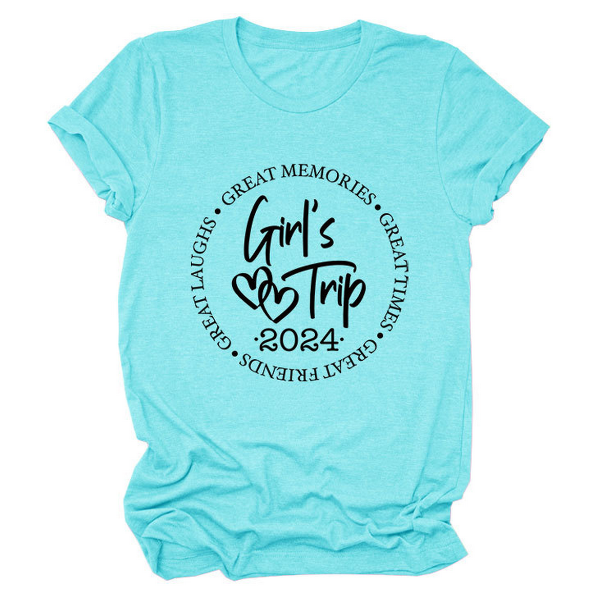 Wome Casual Crew Neck T-Shirt, Loose Fit_Cwtts1471