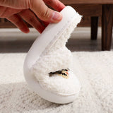 CUTE CHERRY EMBROIDERED COTTON SLIPPERS_CWSHS0453