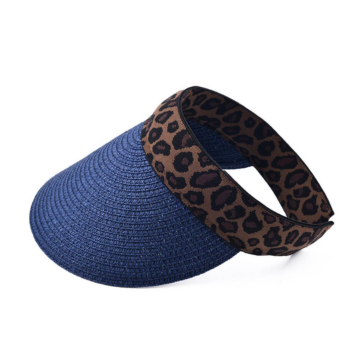 SUMMER NEW LEOPARD PRINT SUN PROTECTION STRAW HAT_CWAH1228