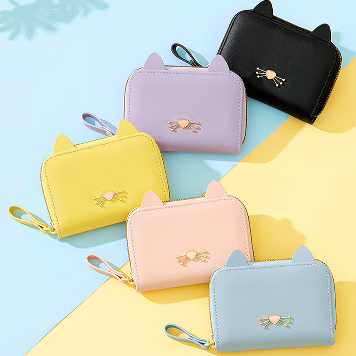 Cute Cat Card Bag Multi Functional Wallet_Cwab1622