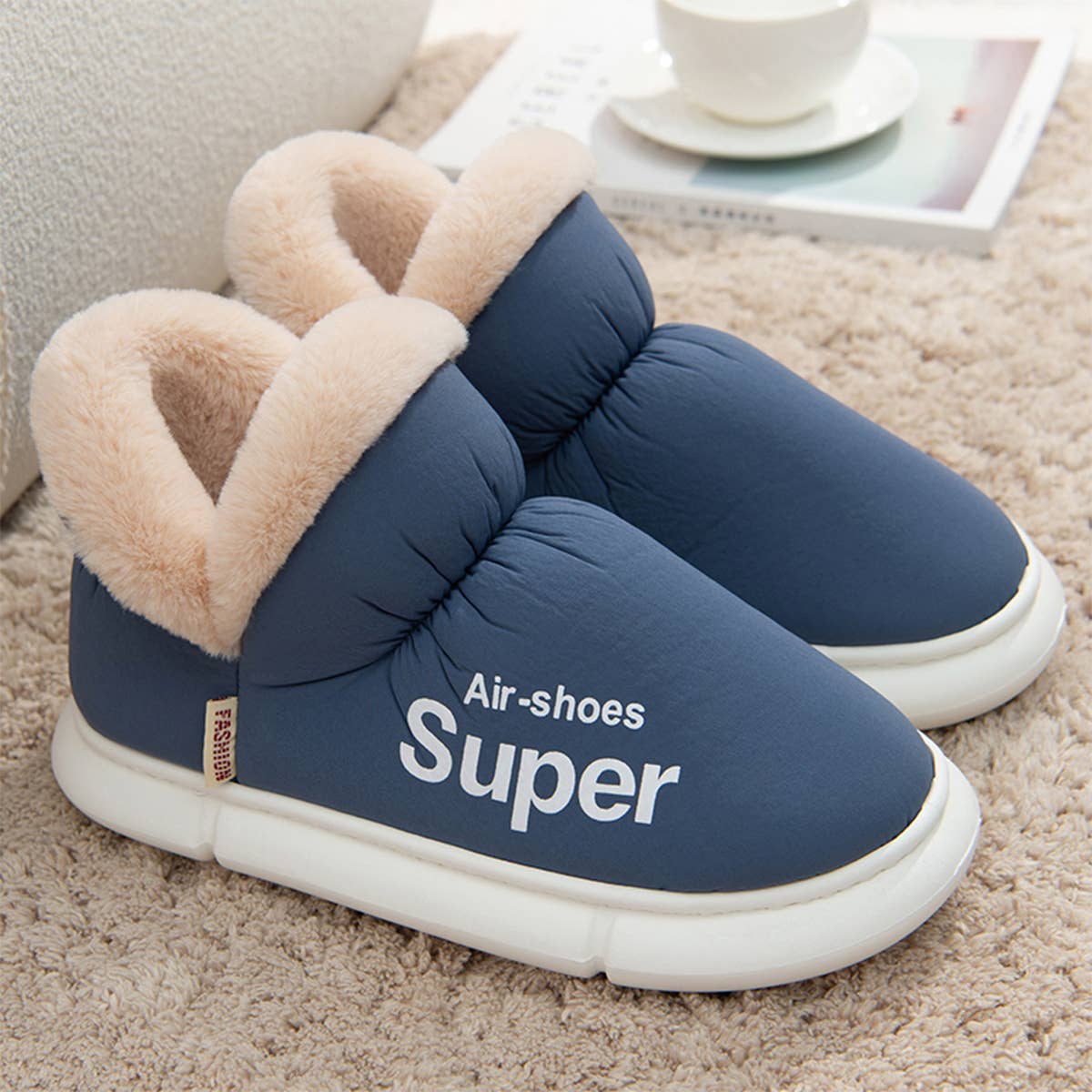 Winter Slippers Warm Waterproof Home House Shoes
